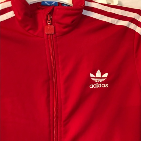 all red adidas sweatsuit